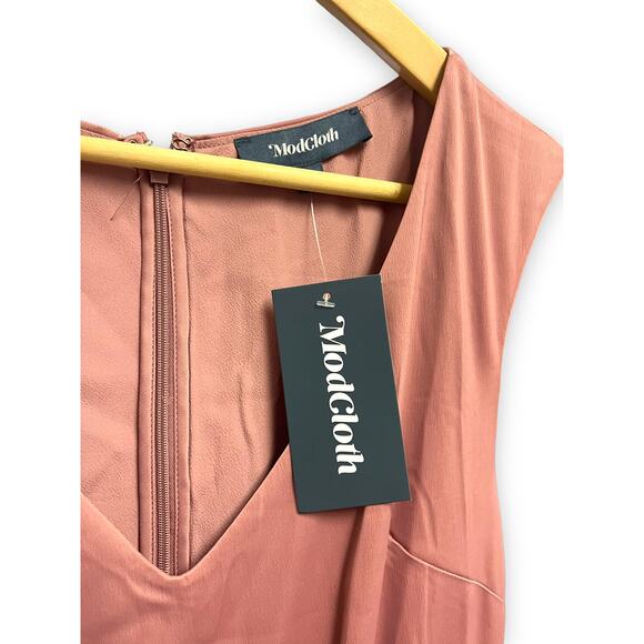 ModCloth Your Luxe-y Day Rose Satin MIDI Dress | sz 6 | NWT - Picture 4 of 6